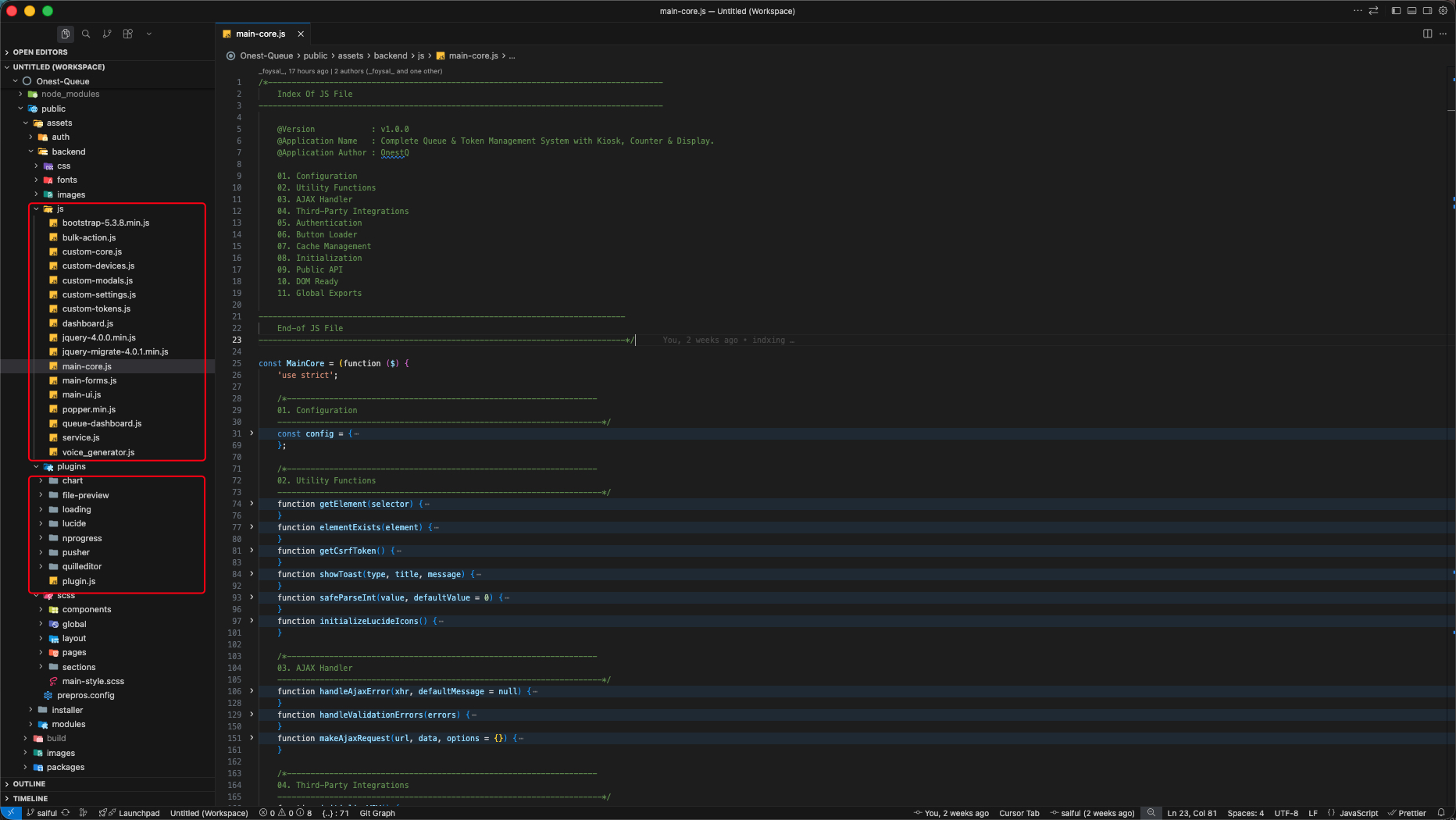 Dashboard with JavaScript interactivity
