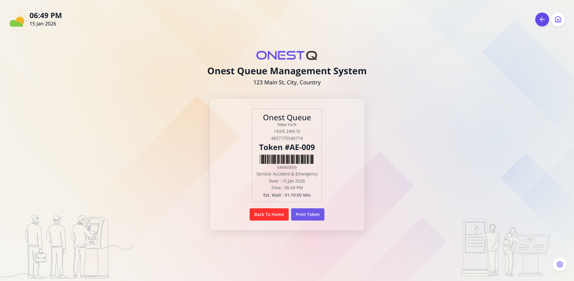 Kiosk token generated successfully